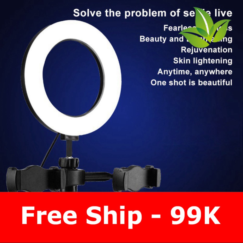 [Chính Hãng] ivn170 Đèn LiveStream 16cm hỗ trợ ánh sáng chụp ảnh make up 3 chế độ - Chất liệu hợp kim chắc chắn - Phù hợ