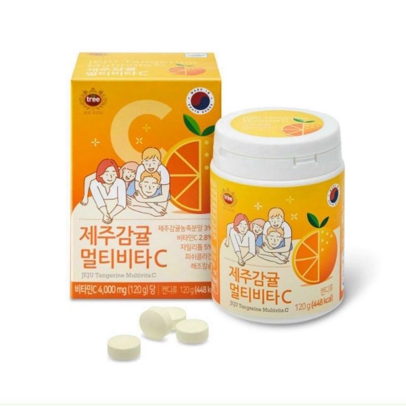 Kẹo Viên Vitamin C  JEJU Tangerine Multivita C Hàn Quốc