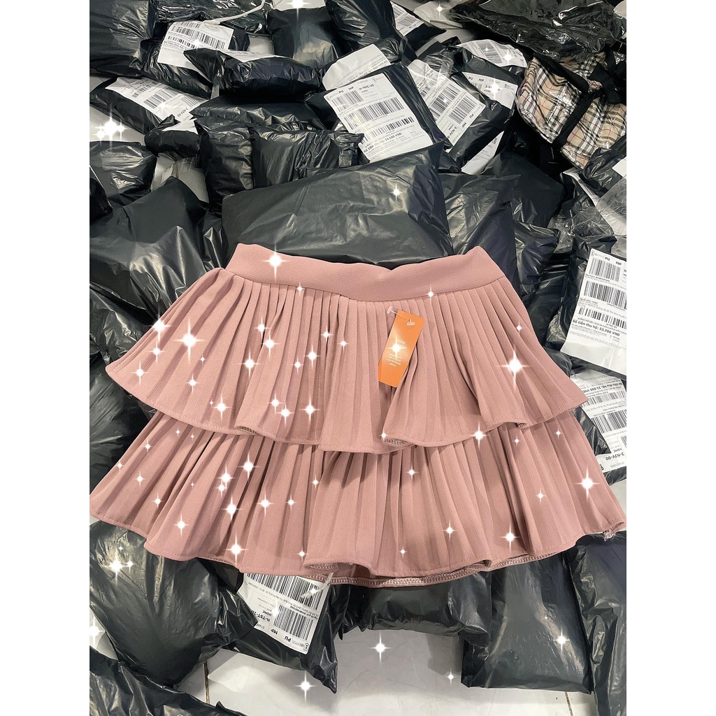 CHÂN VÁY DẬP NHỎ HAI TẦNG XOÈ XINH LẮM V5