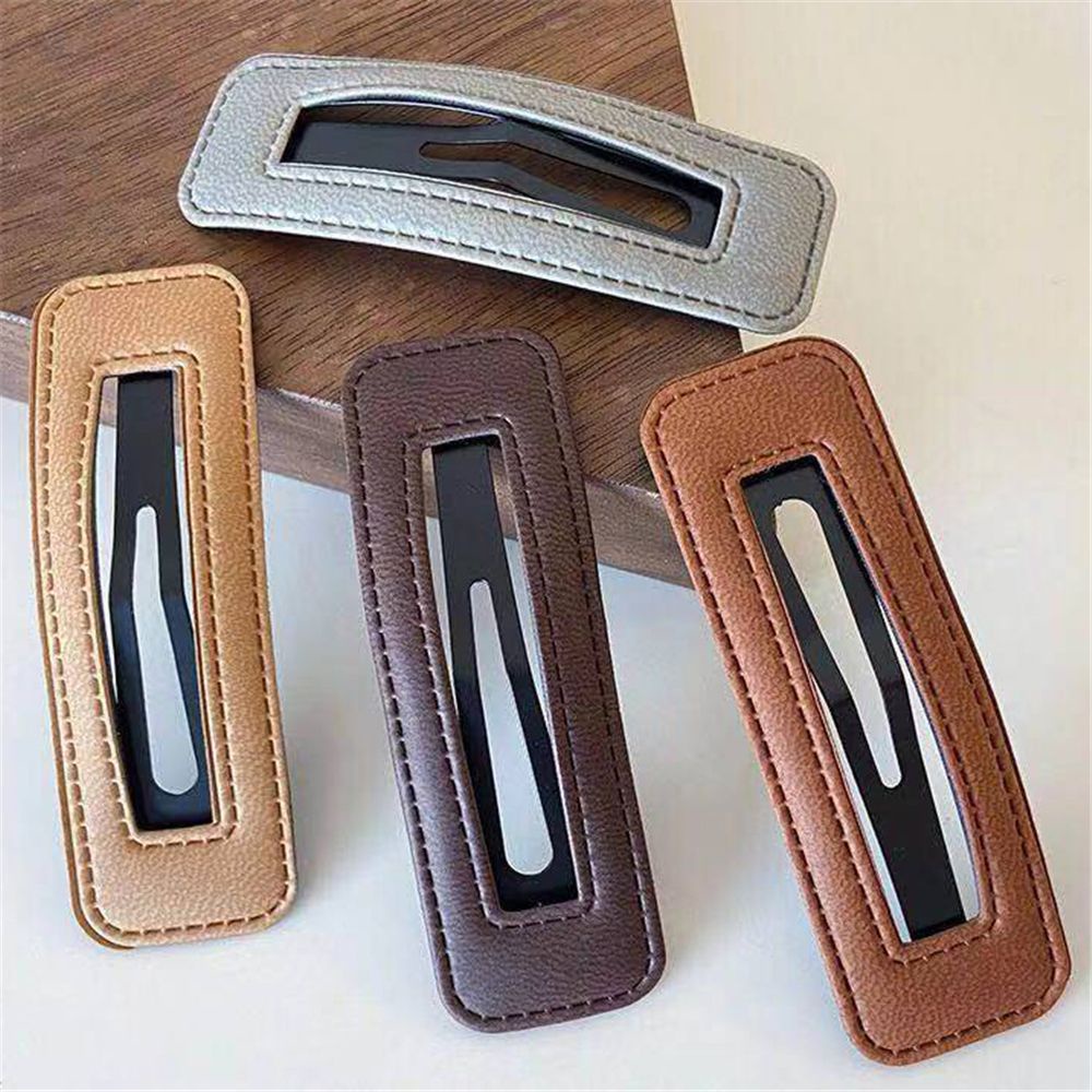 Kẹp tóc BB bằng PU nhiều màu sắc thời trang cho nữ