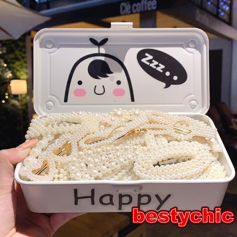 1 Kẹp Tóc Đính Ngọc Trai Nhân Tạo Phong Cách Hàn Quốc