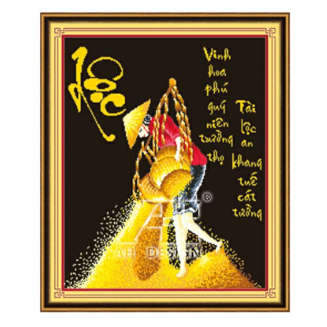 Tranh thêu lộc 53410