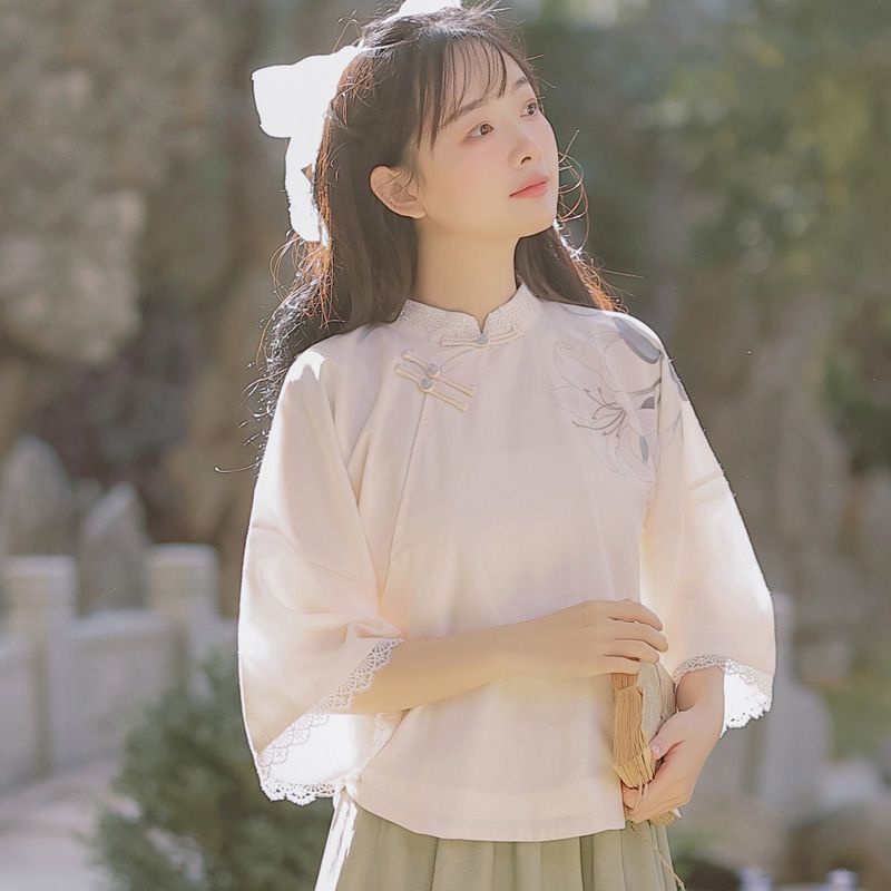 Trang Phục Sườn Xám Cách Tân Phối Nút Đĩa Màu Sắc Ngọt Ngào Thời Trang Mùa Thu 2022 Cho Nữ