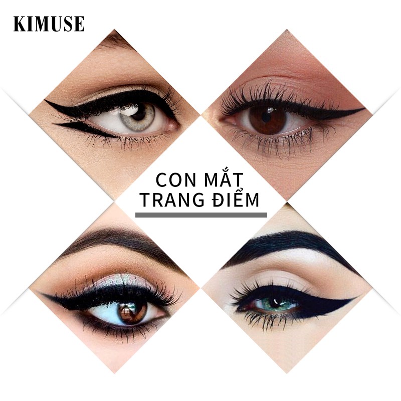 Bút kẻ mắt nước KIMUSE màu đen siêu đậm chống nước lâu trôi dễ dùng 20g