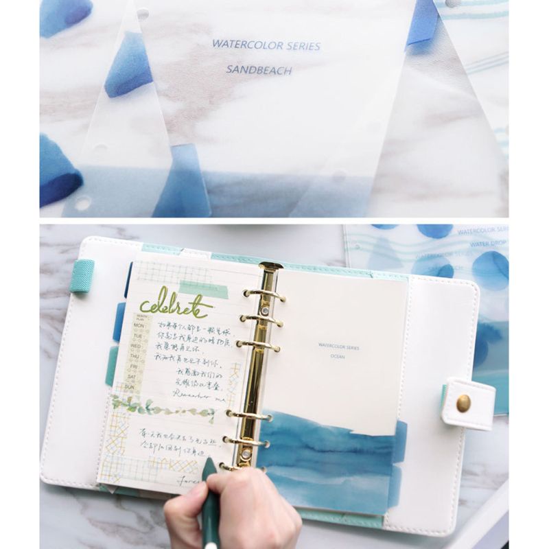 Set 5 Bìa Kẹp Giấy A5/A6 6 Vòng Tiện Lợi