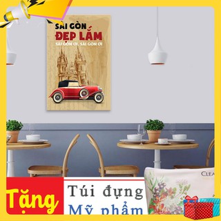 Tranh trang trí về Sài Gòn | Tranh chữ vintage W2205