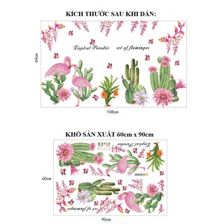 Decal dán tường Phong cách tropical