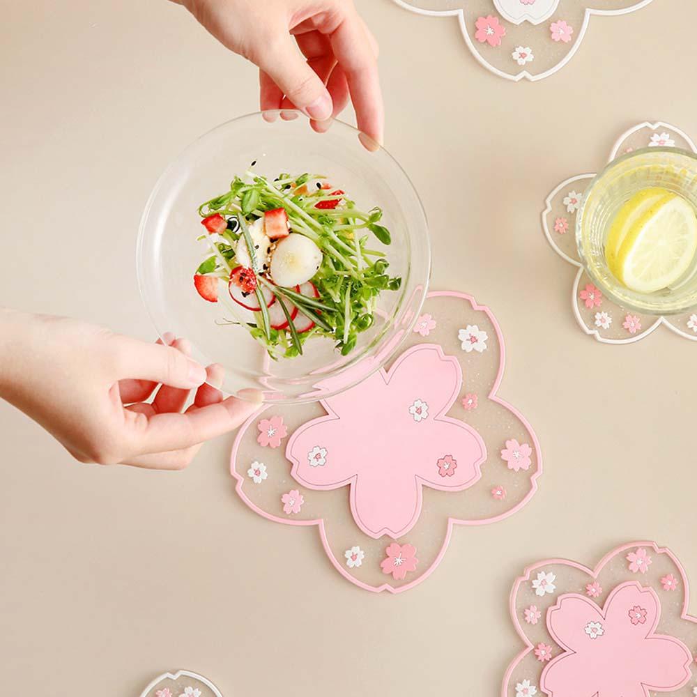 LLOYD Đế Lót Ly Chống Trượt Họa Tiết Hoa Anh Đào Phong Cách Nhật Bản