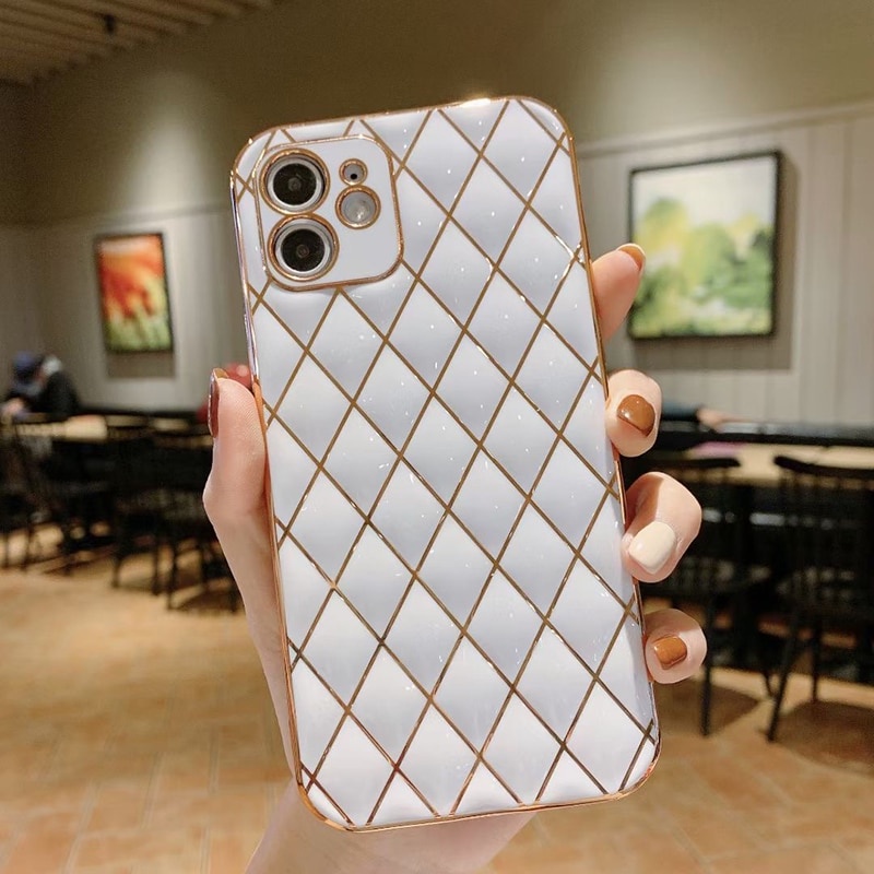 Sang Trọng Ốp Điện Thoại Tpu Silicon Mềm Mạ Kim Cương Cho Iphone 12 11 Pro Max X Xs Max Xr 8 7 Plus