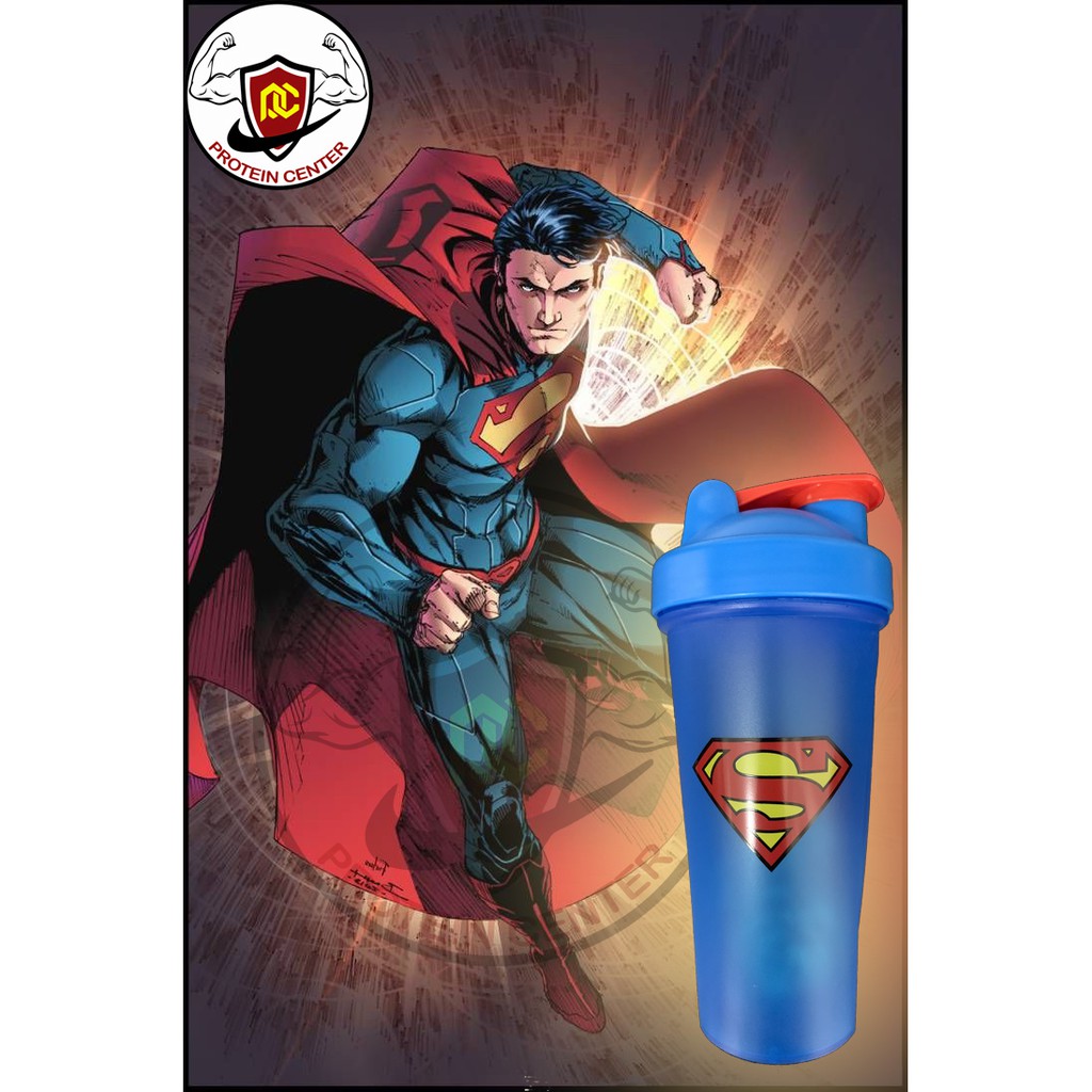 💥[FREESHIP EXTRA]💥 Bình lắc SHAKER thể thao, tập GYM 800ml kiểu dáng MARVEL biểu tượng SUPER MAN - Shop Protein Center