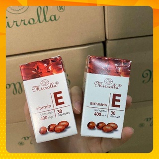 Vitamin e đỏ mirrolla nga mirrola viên uống đẹp da hàm lượng 400mg lọ nhựa 30 viên