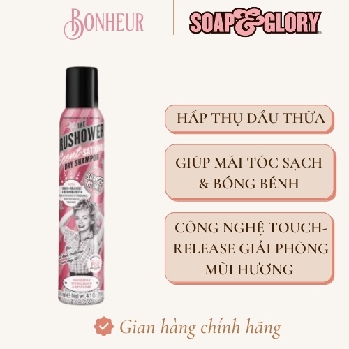 Dầu gội khô THE RUSHOWER SOAP&amp;GLORY DRY SHAMPOO 200ML làm sạch và mái tóc mượt bồng bềnh mua sale tại BOOTS