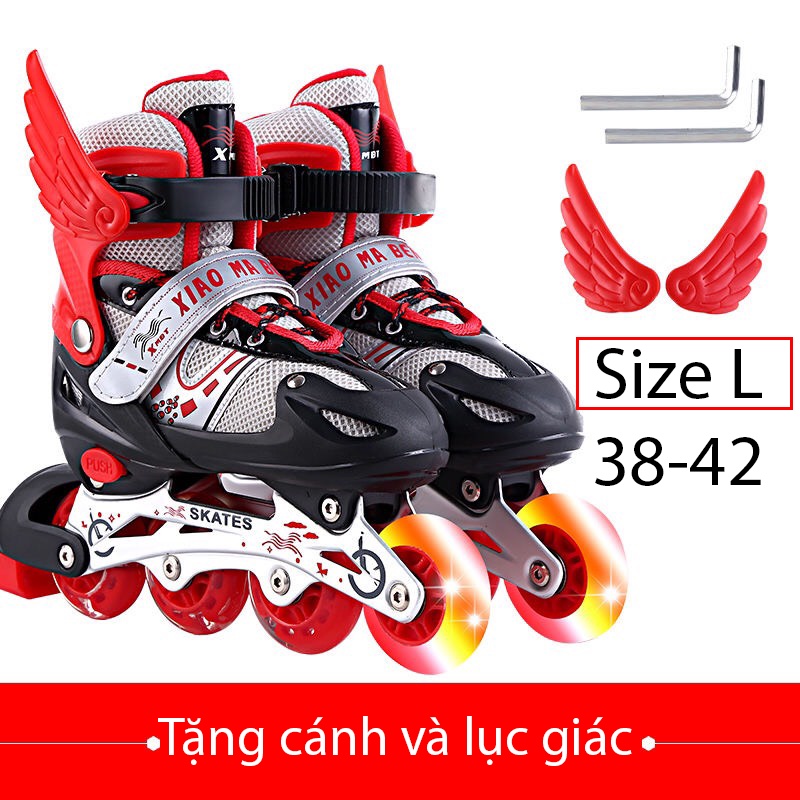 [TẶNG ĐỒ BẢO HỘ] Giày patin trượt Sport cao cấp dành cho trẻ em có thể điều chỉnh to nhỏ batin batanh - Dathang1688