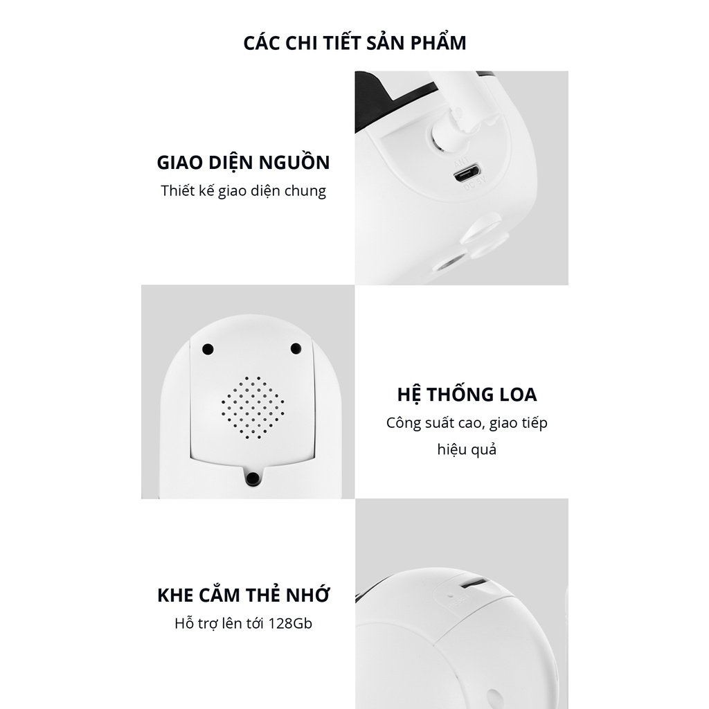 Camera Wifi IP DELI - Full HD 2M Xoay 360 Độ Giám Sát Gia Đình, Văn Phòng, Điều Khiển Từ App Kèm Thẻ Nhớ 128GB