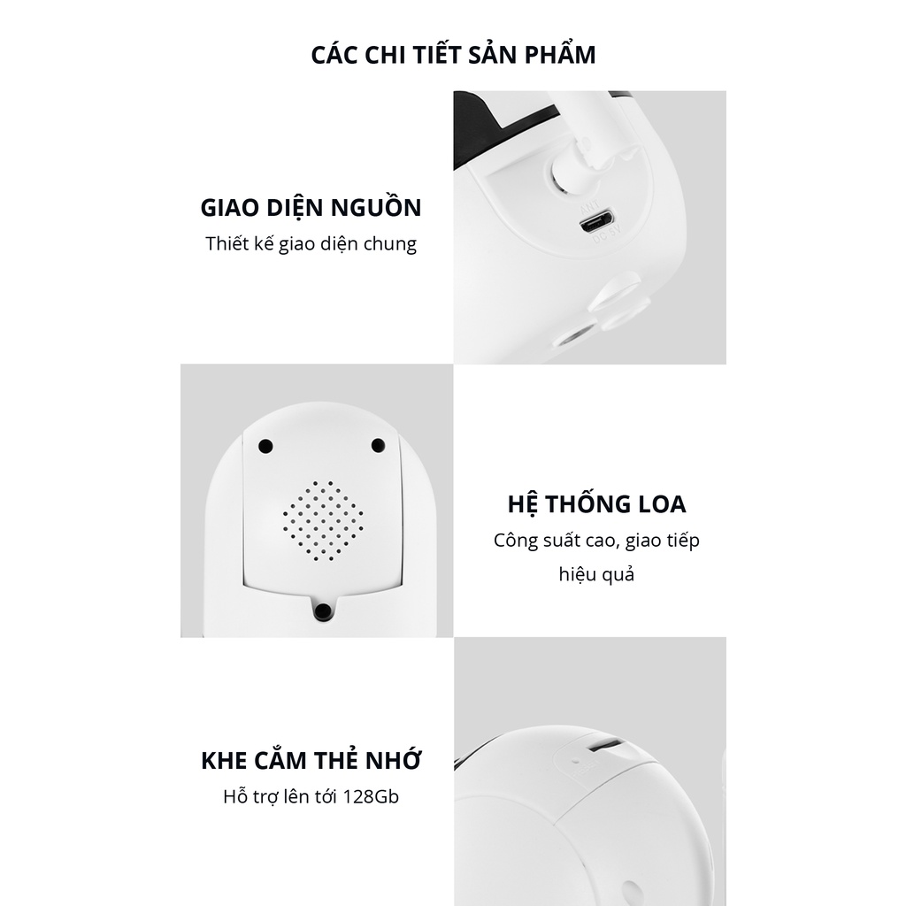 Camera WIFI IP DELI Trong Nhà ES104 Full HD 2MP Xoay 360 Độ Giám Sát An Ninh, Văn Phòng Ngày Đêm, Đàm Thoại 2 Chiều