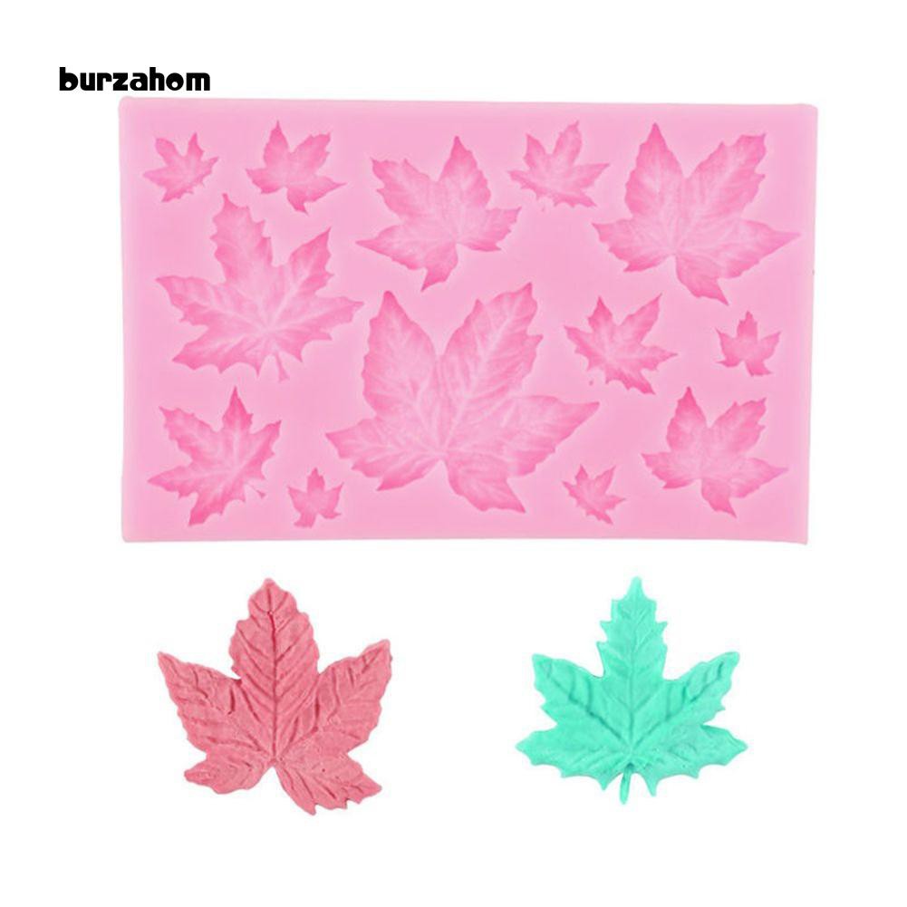 Khuôn làm bánh thủ công bằng silicone hình lá phong