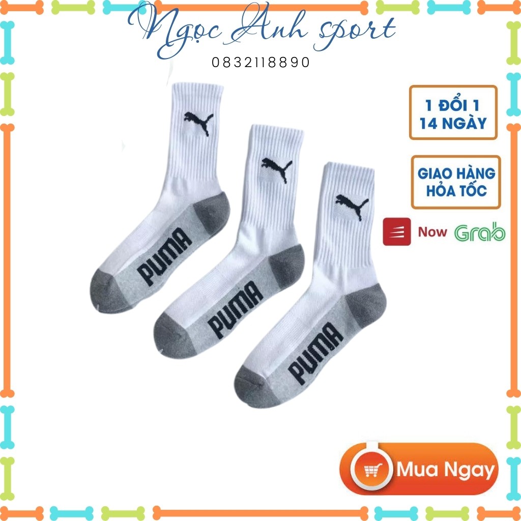 Tất vớ thể thao cổ cao puma-tất thời trang nam đá bóng đá banh thể thao
