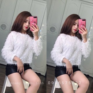 Áo lông tua rua bánh bèo