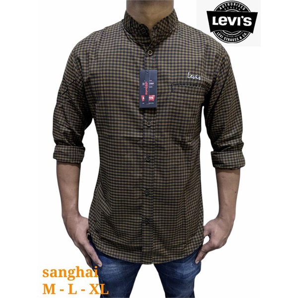 Sanghai_áo Sơ Mi Dài Tay Có Cổ Levis Thương Hiệu Levis Cao Cấp Thái Lan 2022