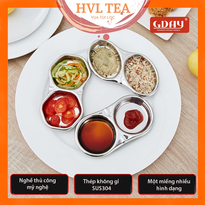 Khay đựng gia vị chia ngăn bằng inox 304 cao cấp, tiện dụng - HVL TEA