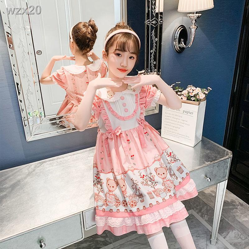 váy công chúa bé gái mùa xuân 2021 kiểu dáng mới của nước ngoài lưới người nổi tiếng trẻ em hot đầm Lolita và t