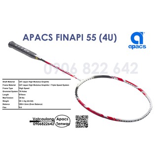 {Chính hãng}-[ Vợt cầu lông Apacs Finapi 55 - 4U]