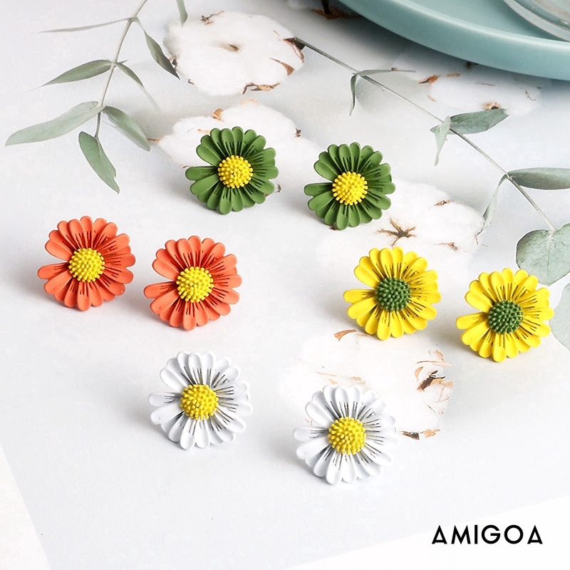 Khuyên tai hình hoa cúc thời trang Hàn