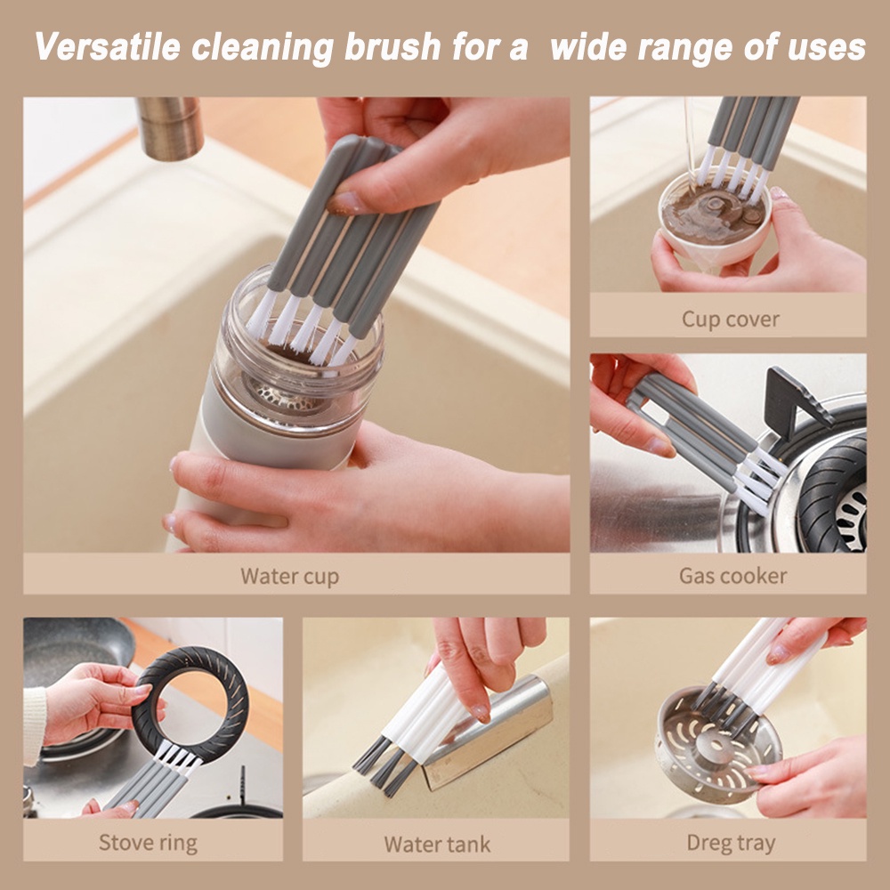 Cọ rửa nắp chai lọ 10cm, chổi, bàn chải vệ sinh khe rãnh đa năng