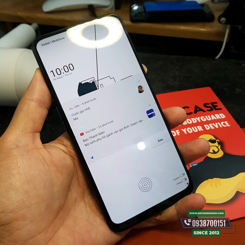 Dán cường lực chống nhìn trộm Oppo Reno 2F Zacase Anti Spy full màn hình