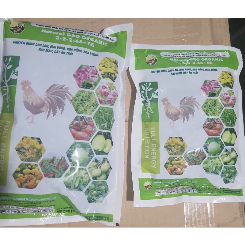 PHÂN BÓN HỮU CƠ GÀ NHẬT BẢN VIÊN NÉN 1kg- VEGETASHOP- Phân Bón Cuốc Vàng