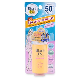 Kem Chống Nắng Biore Perfect Block Milk Vàng