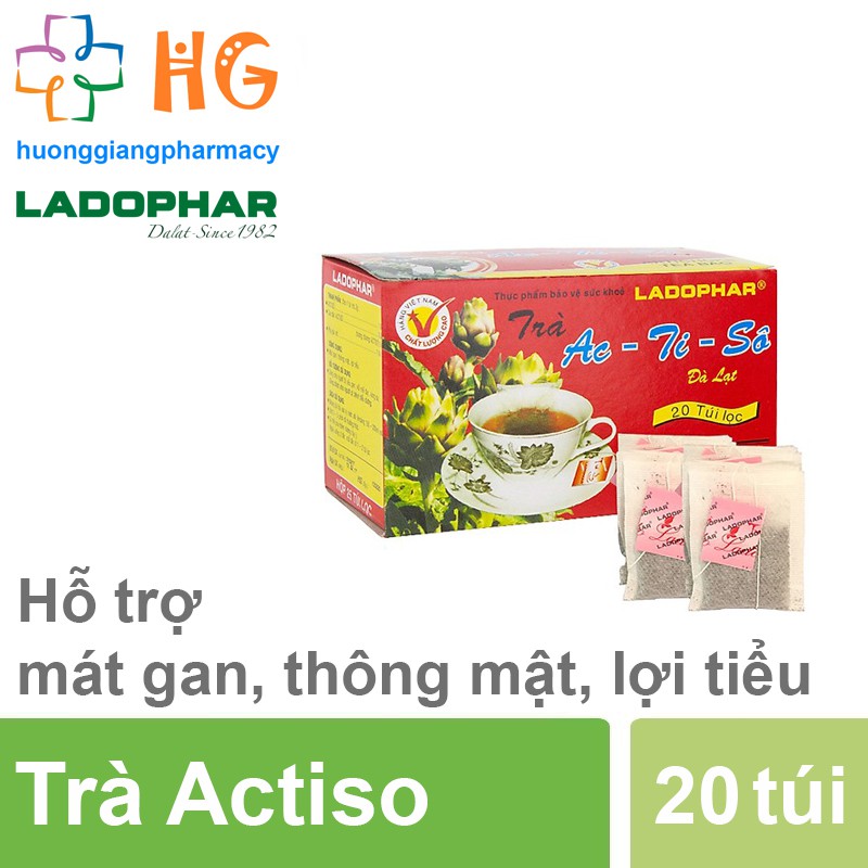 Trà Actiso - Hỗ trợ làm mát gan, thông tiểu, lợi mật (Hộp 20 túi lọc)