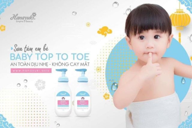 Sữa Tắm Gội Thảo Dược Cho Bé Baby Top To Toe Wash Hanayuki