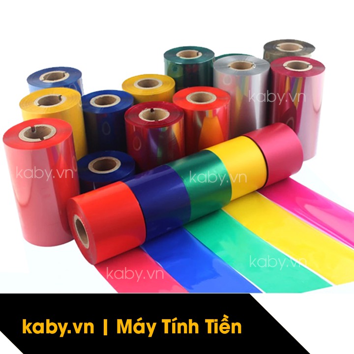 Mực In Mã Vạch Màu Đỏ - Xanh - Cam - Vàng - Tím - Ribbon Wax Màu