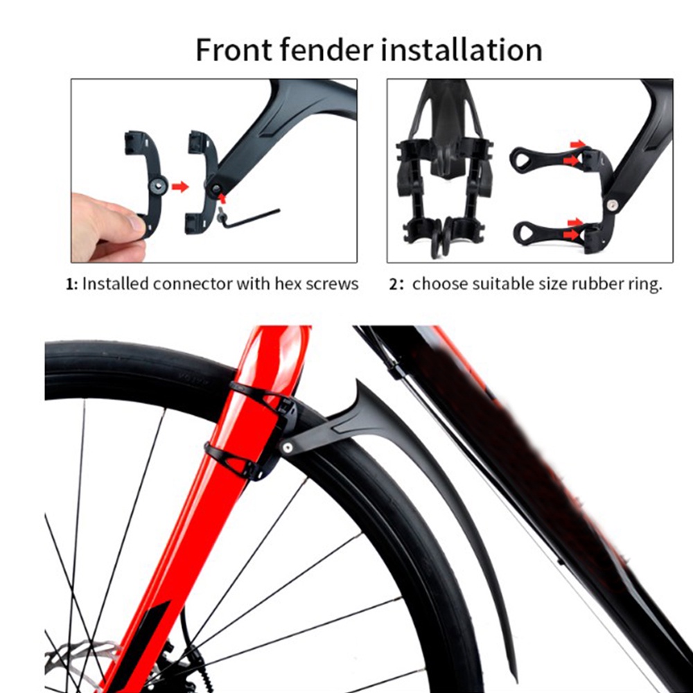 FENDER Dè Chắn Bùn Trước Sau Bằng Abs Nhiều Màu Siêu Bền Tháo Gỡ Nhanh Cho Xe Đạp Leo Núi Mtb Rl-770
