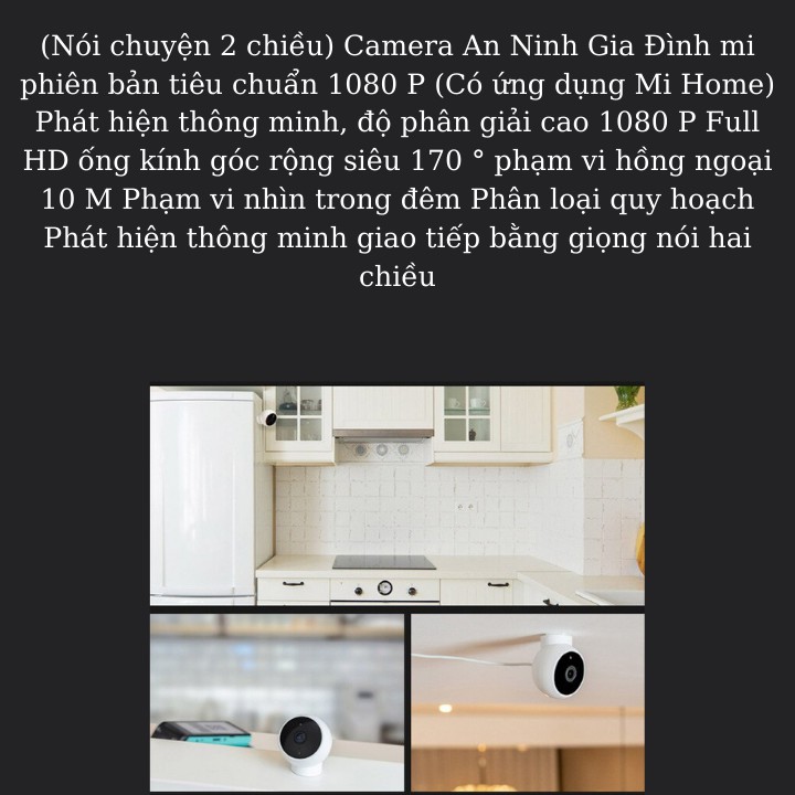 Camera Wifi Xiaomi Góc Rộng mijia chuẩn 2K 1296P, góc rộng 180°, chống nước, Hàng Chính Hãng | BigBuy360 - bigbuy360.vn