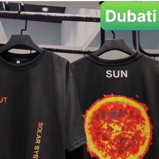 ÁO THUN PHONG CÁCH UNISEX NAM NỮ TAY LỠ FROM RỘNG ĐEN SAO HỎA - DUBATI FASHION