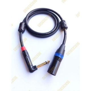 Dây tín hiệu jack canon dương chân vàng-jack canon 6mm cong