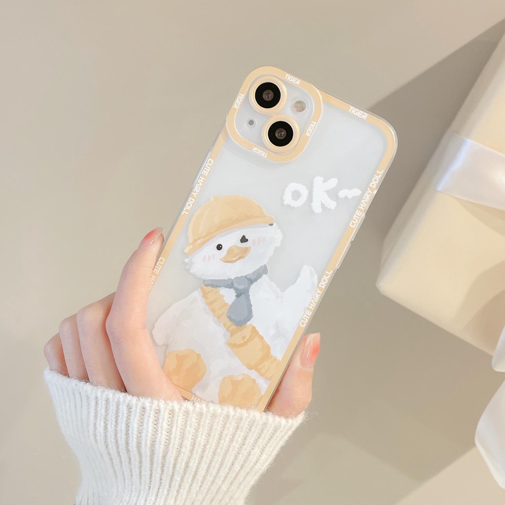 Transparent Cute Cartoon flash drill Compatible for iphone 13 12 11 pro max x xr xsmax 7/8plus TPU phone case cover