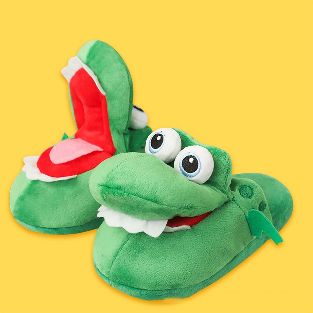 Dép Đi Trong Nhà Ấm Áp Mùa Đông Hình Cá Sấu