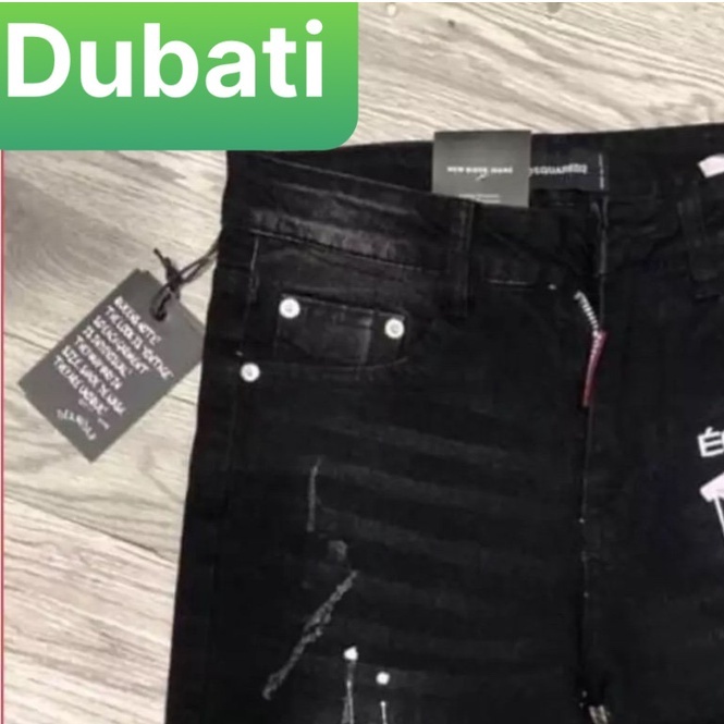 QUẦN SHORT SỌT LỬNG NGỐ CHẤT BÒ JEAN NAM ĐEN THÊU CO GIÃN THU ĐÔNG HÈ- BD 3075 CAO CẤP -DUBATI FASHION