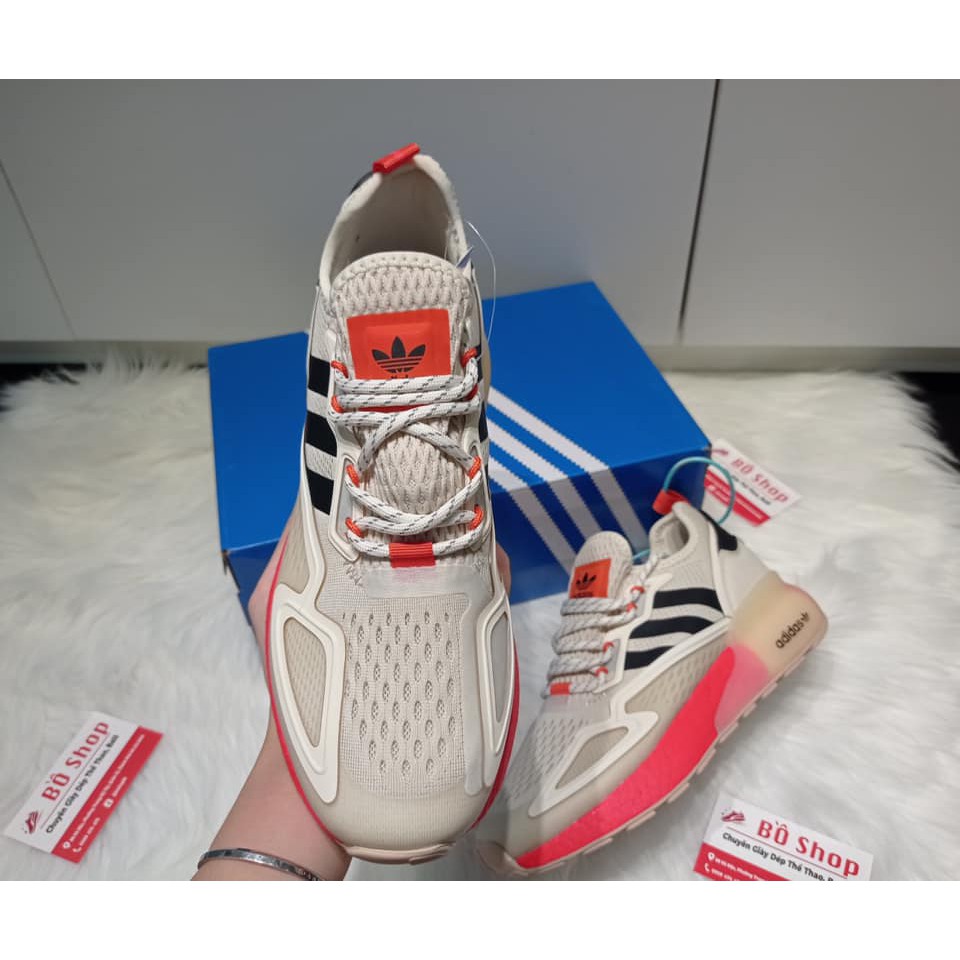 GIÀY THỂ THAO NAM NỮ ADIDAS ZX 2K BOOST CREAM BLACK ORANGE