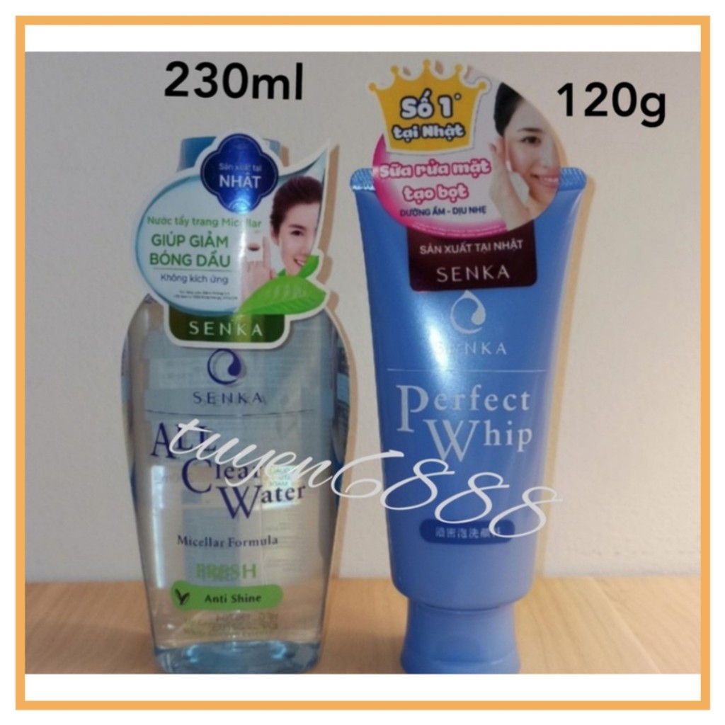 Combo Senka Sạch sâu giảm bóng nhờn trắng mịn dưỡng ẩm gồm 1 Sữa rửa mặt và 1 Tẩy trang | BigBuy360 - bigbuy360.vn