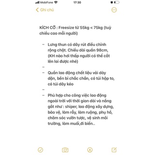 Quần lao động túi hộp