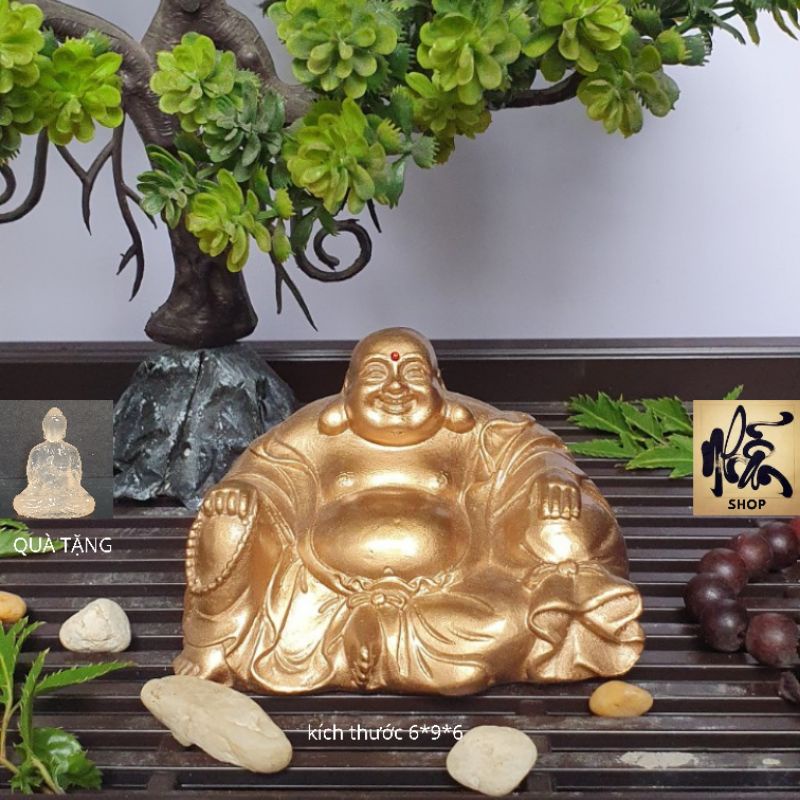 Tượng ngài Di Lặc hoan hỉ,chất liệu poly bột đá đúc đặc bền chắc