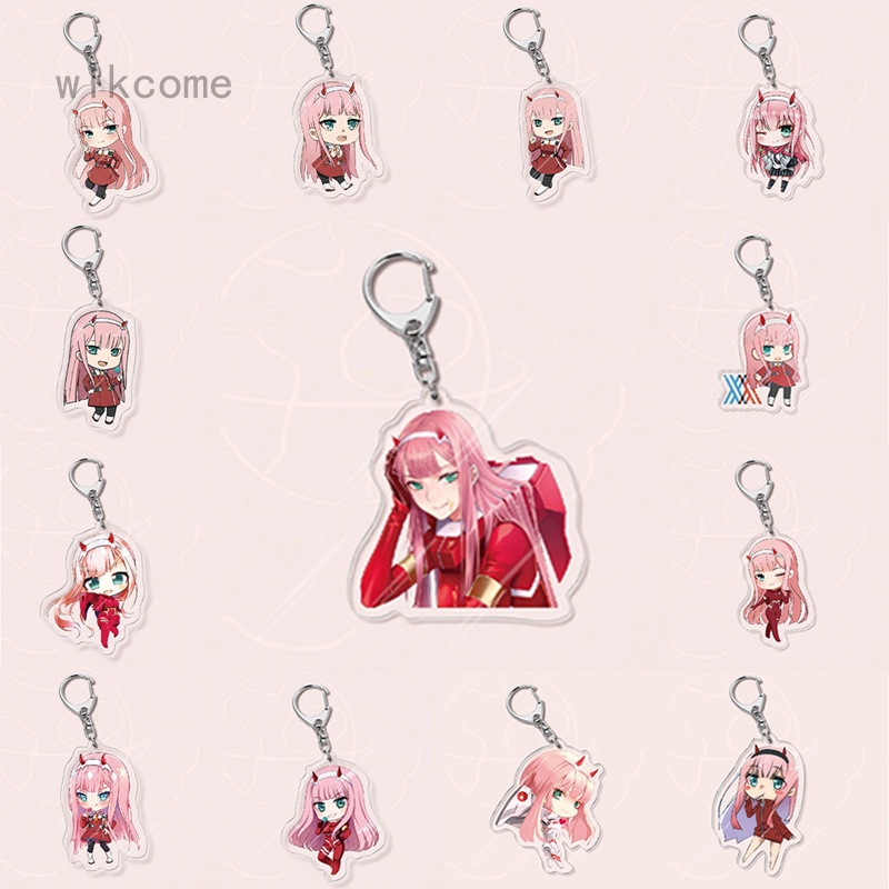 Móc khóa nhựa acrylic hình anime DARLING In The FRANXX kiểu dáng thời trang