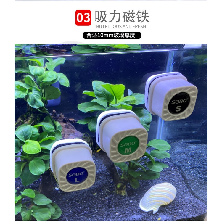 Nam Châm Chùi Hồ SOBO Mini - Dễ Dàng Cọ Rửa Từng Góc Nhỏ tròng Hồ Cá Cảnh