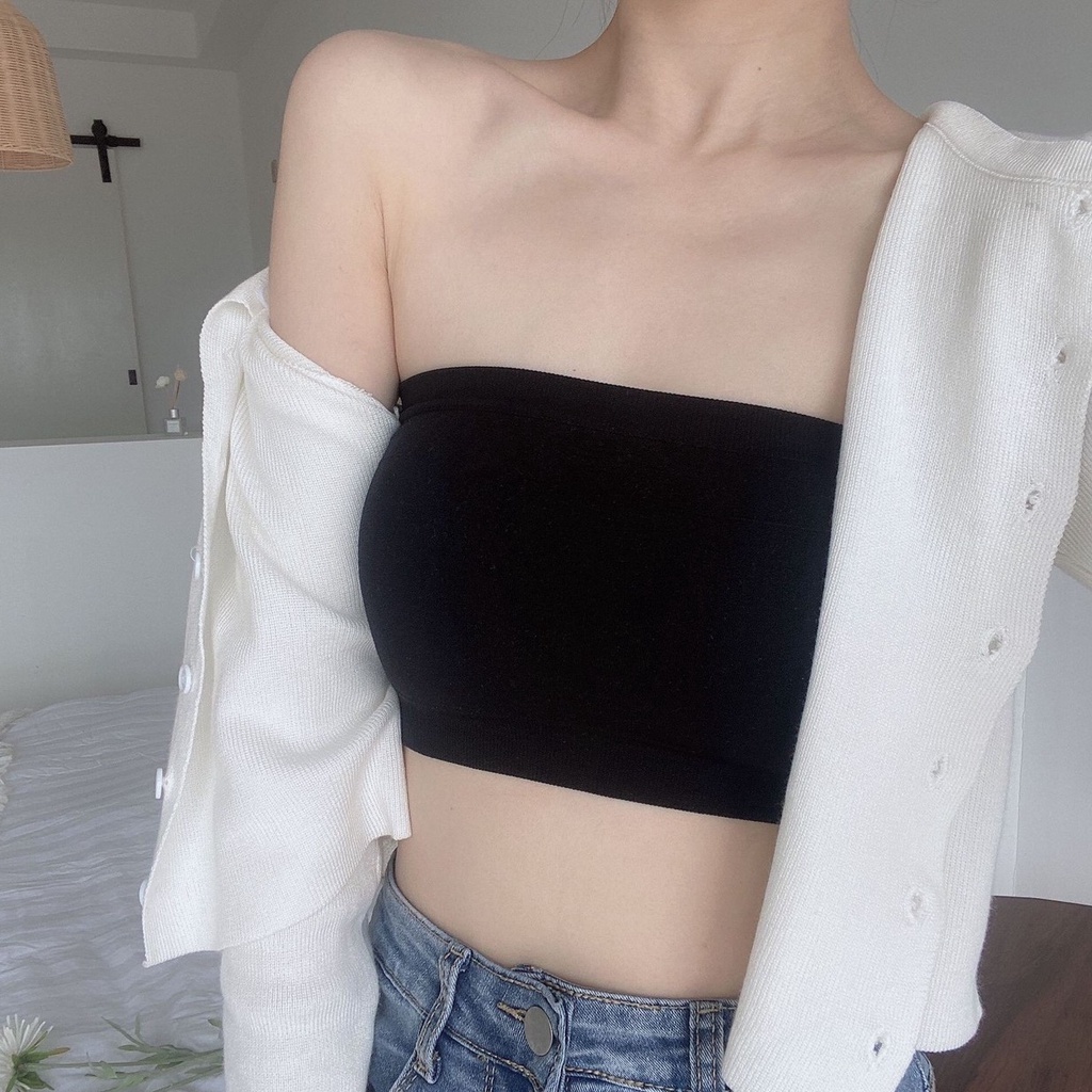 Áo ống cúp ngực FM Style croptop chất thun co dãn 4 chiều ôm dáng tôn body 220307030