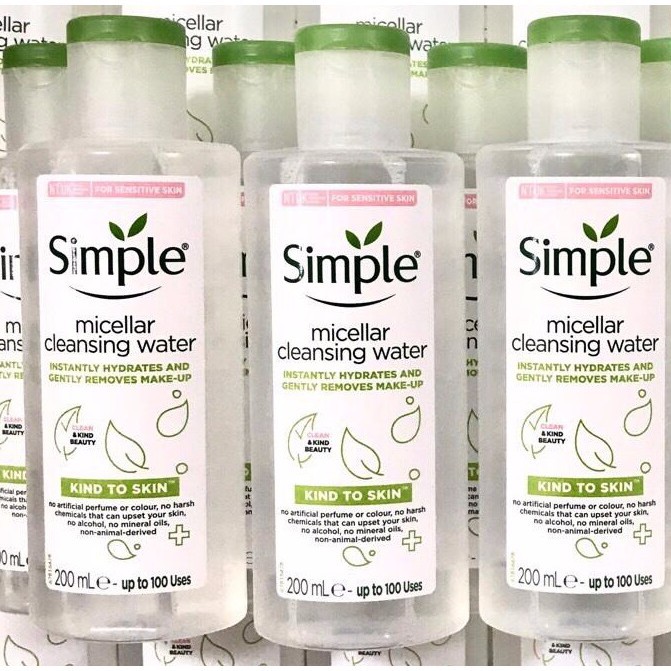 Nước Tẩy Trang Kiềm Dầu Simple Micellar Cleansing Water 200ml