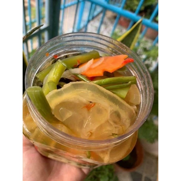 85k hủ 1kg Gân Bò Ngâm Rau Tiến Vua mix củ hủ Dừa(giao hỏa tốc TP HCM)